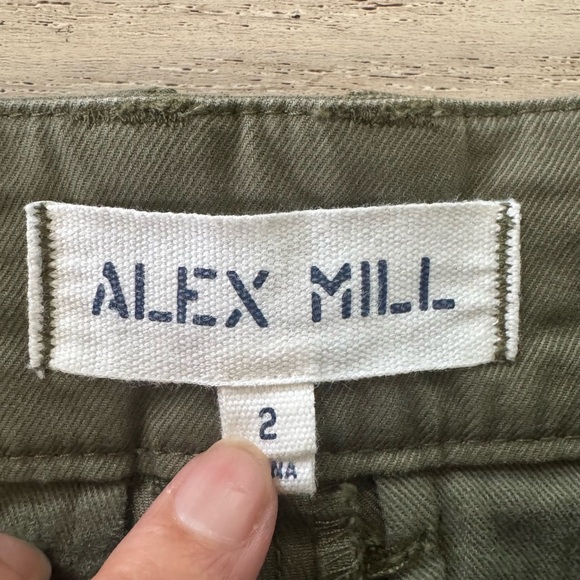 Alex Mill Kelly Chino Size 2 - Olive Green wide leg cropped - Picture 8 of 10